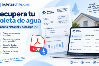 Consulta y descarga de boletas antiguas de Aguas Andinas en línea