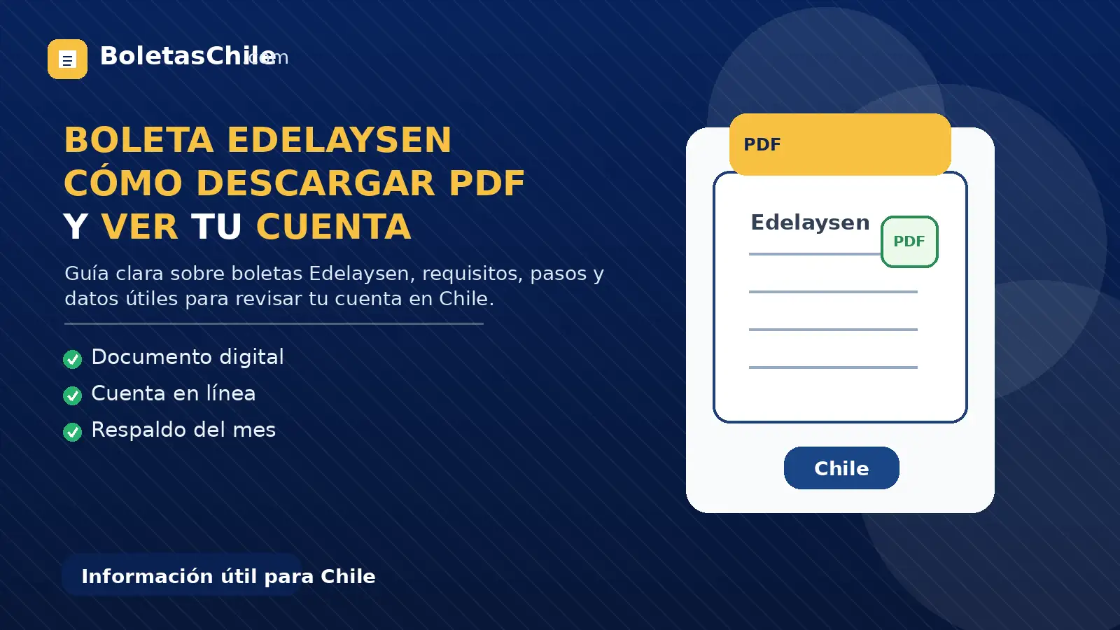 boleta Edelaysen, cómo descargar PDF y ver tu cuenta en Chile.