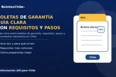 Boletas de garantía, guía clara con requisitos y pasos en Chile.
