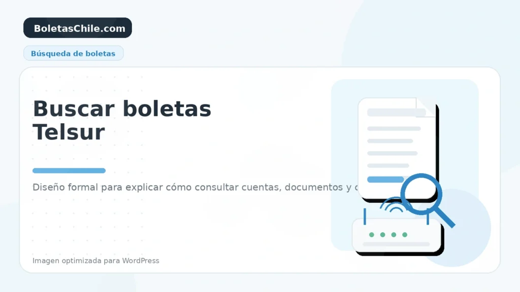 Imagen formal de BoletasChile.com para buscar boletas Telsur en línea, consultar documentos y revisar cobros.
