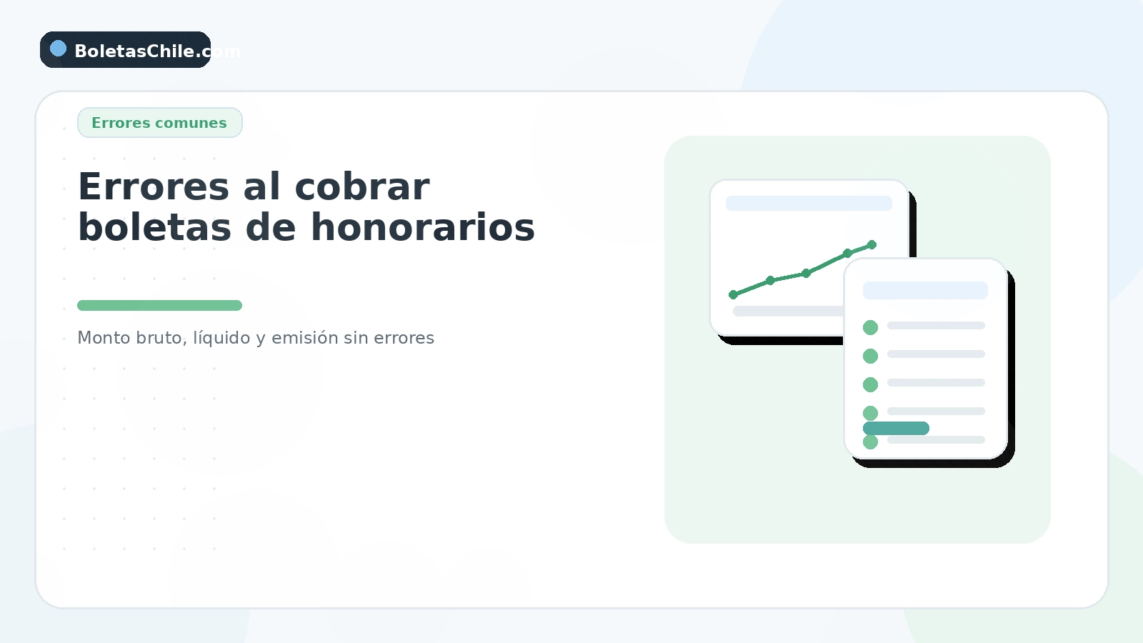 Imagen SEO de BoletasChile.com sobre requisitos para cobrar boletas de honorarios, datos del cliente y emisión correcta.