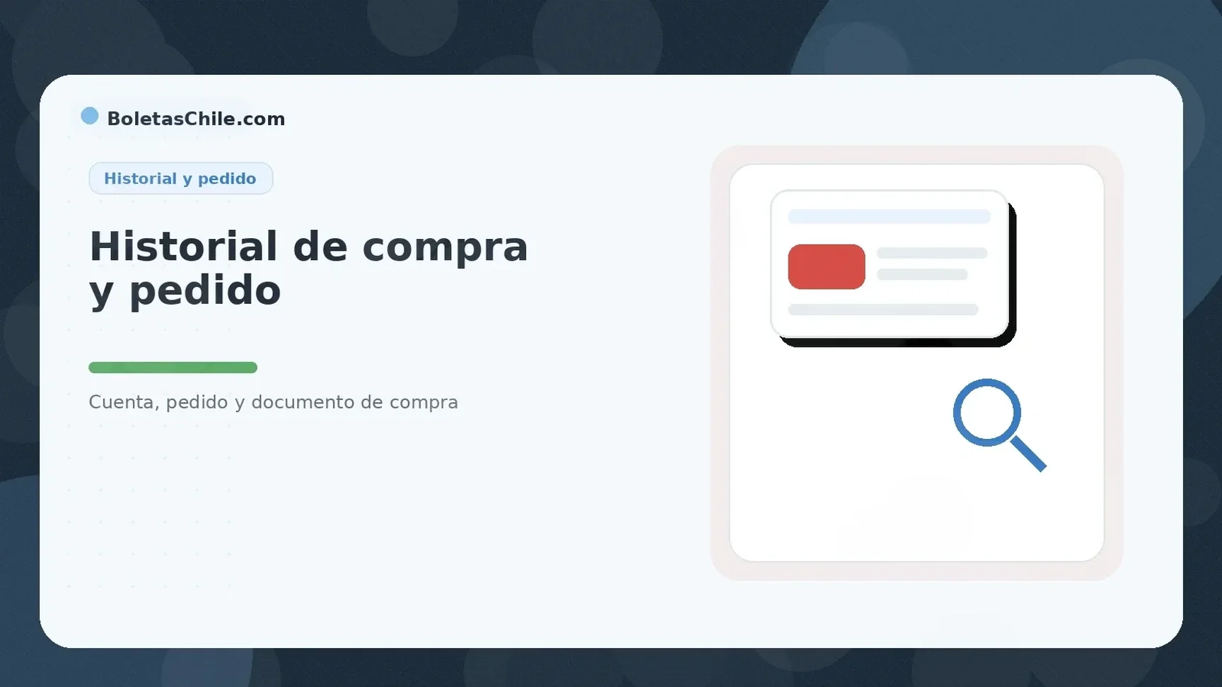Imagen SEO de BoletasChile.com sobre historial de compras Jumbo, pedido y recuperación del documento de compra.