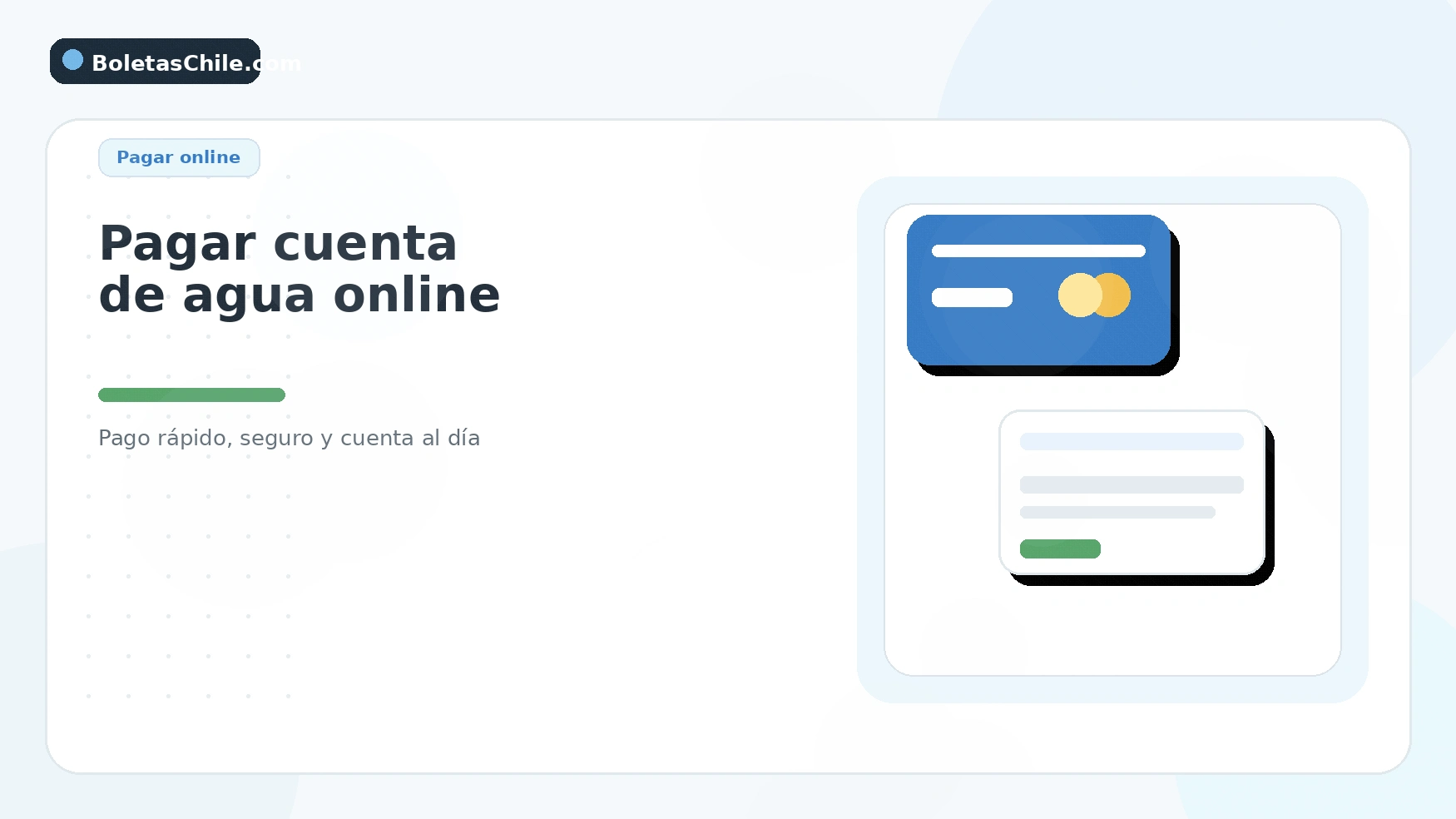 Imagen SEO de BoletasChile.com sobre cómo descargar boleta de agua en PDF, guardar copia y revisar el documento.