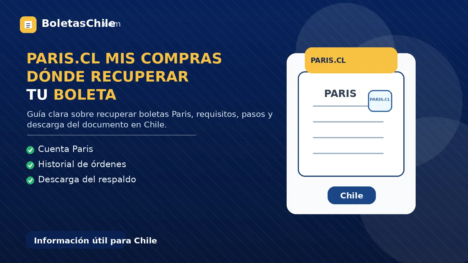 Paris.cl Mis Compras, dónde recuperar tu boleta en Chile.