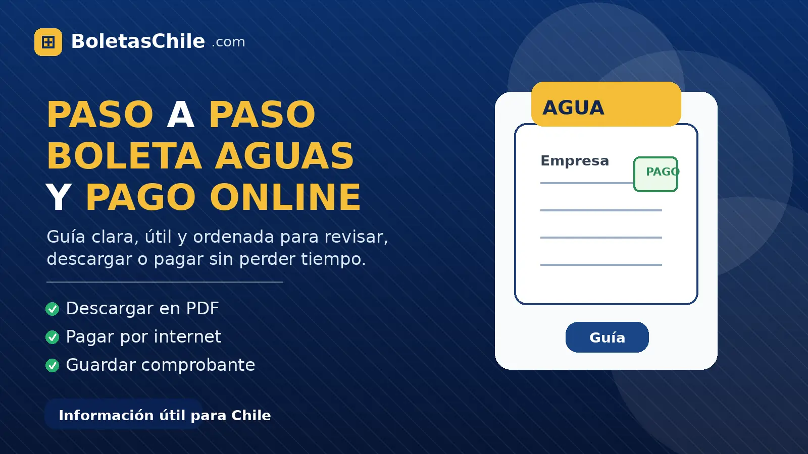 Paso a paso para ver la boleta de Aguas Araucanía y pagar online en Chile.