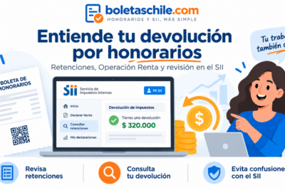 Devolución de impuestos por boletas de honorarios en Chile con revisión de retenciones, cotizaciones y resultado en la Operación Renta