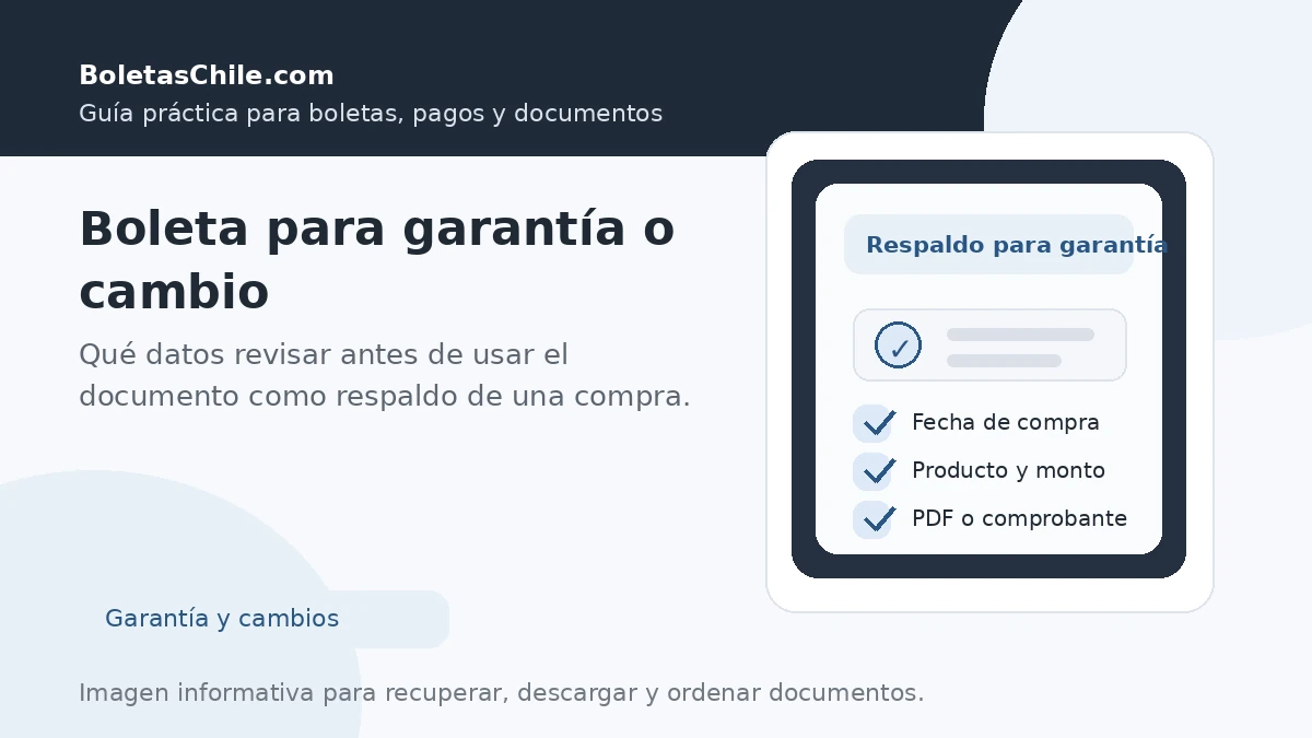 Boleta Falabella para garantía, cambio o respaldo de compra