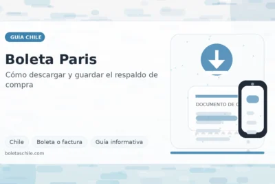 Boleta Paris en Chile: guía visual para descargar y guardar el respaldo de compra online.