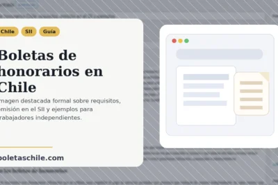 Boletas de honorarios en Chile con enfoque en requisitos, emisión en el SII y ejemplos prácticos