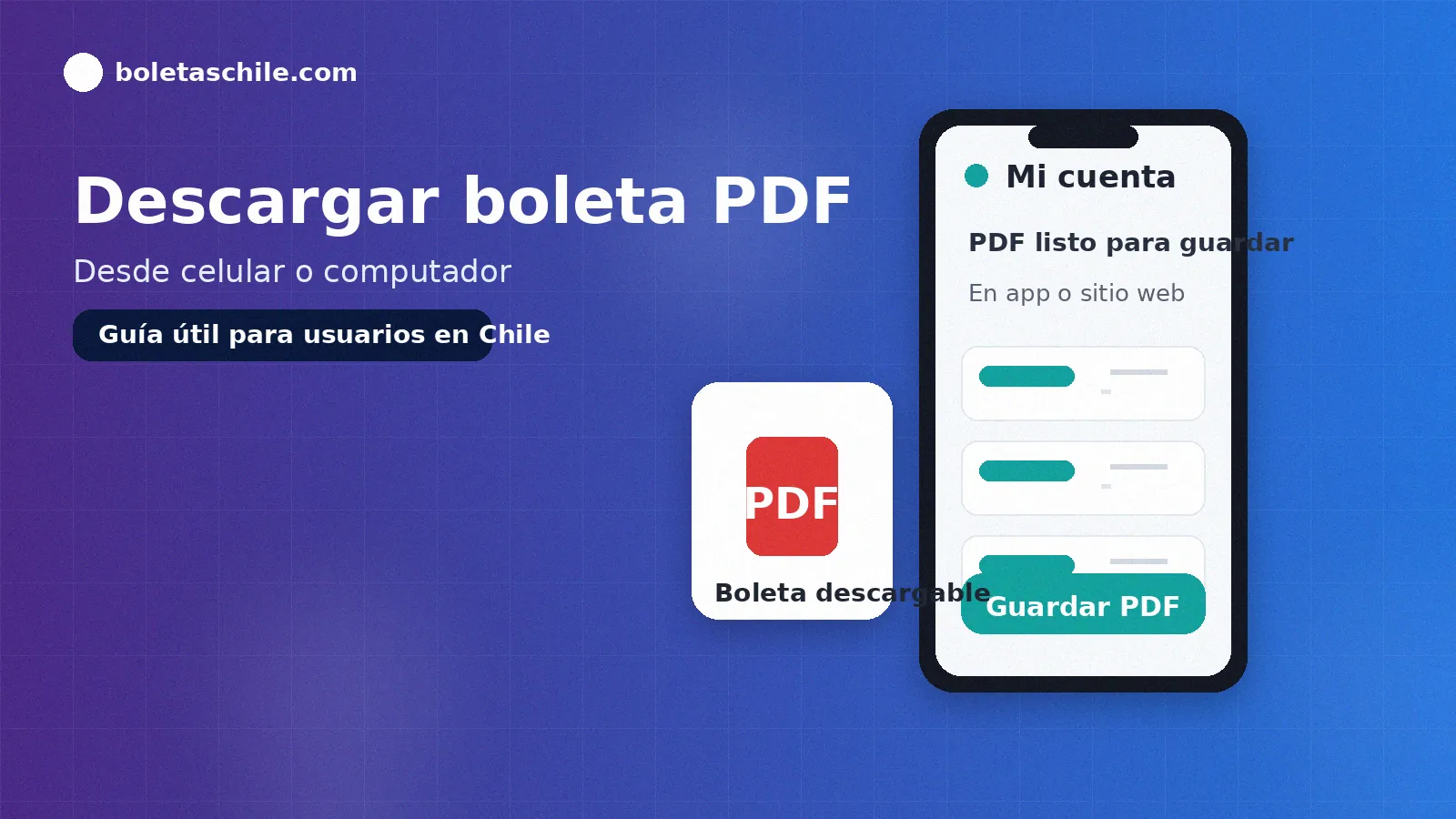 Descarga de boleta Entel en PDF desde celular o computador con acceso al RUT
