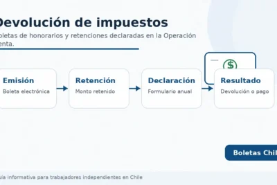Devolución de impuestos por boletas de honorarios en Chile y retenciones para la Operación Renta