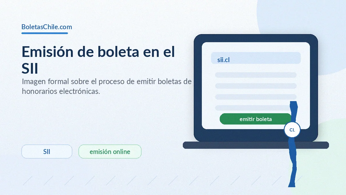 Emisión de boleta de honorarios electrónica en el SII para trabajadores independientes en Chile