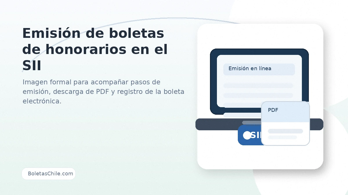 Emisión de boleta de honorarios en el SII desde un computador con comprobante digital