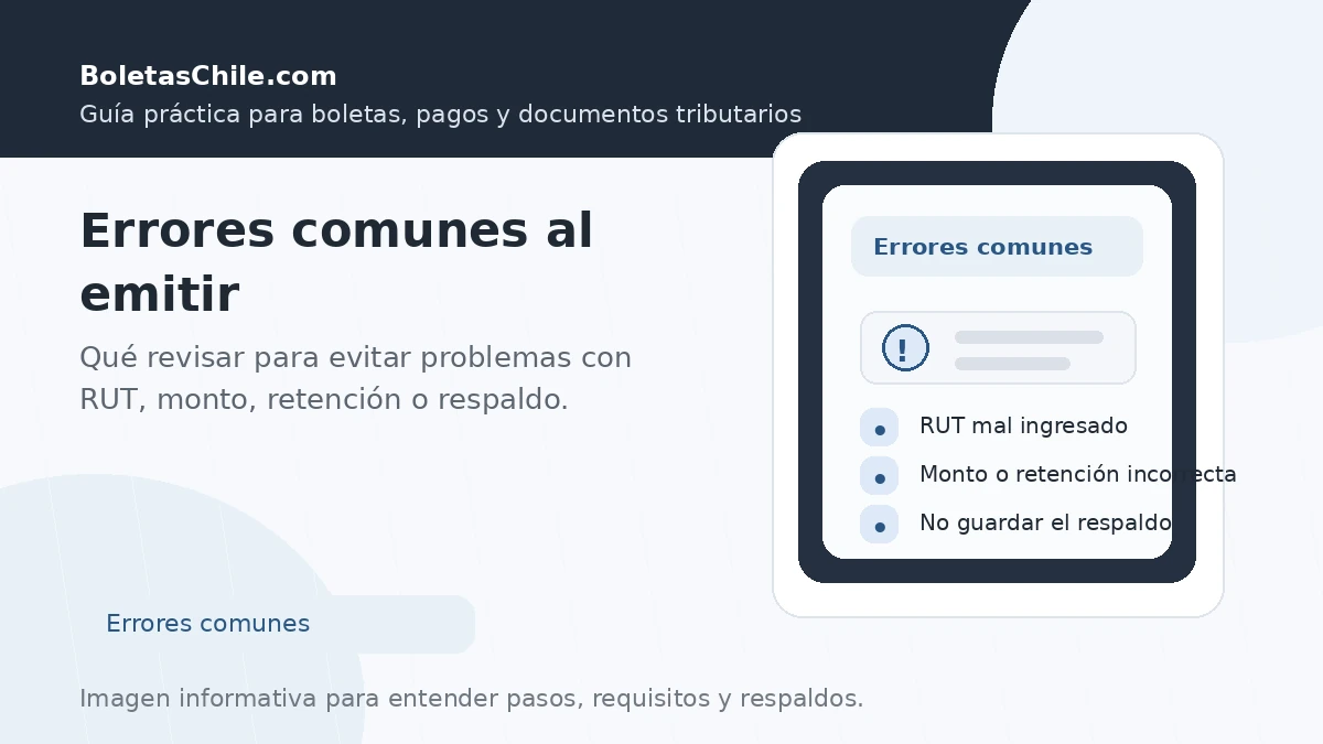 Errores comunes al emitir boletas y cómo evitarlos