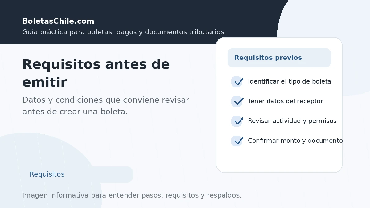 Requisitos antes de emitir boletas en Chile