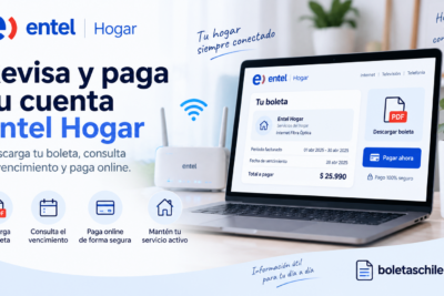 revisar el saldo, descargar la boleta y pagar la cuenta de Entel Hogar por internet