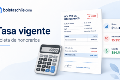 Calcular boleta de honorarios con tasa vigente