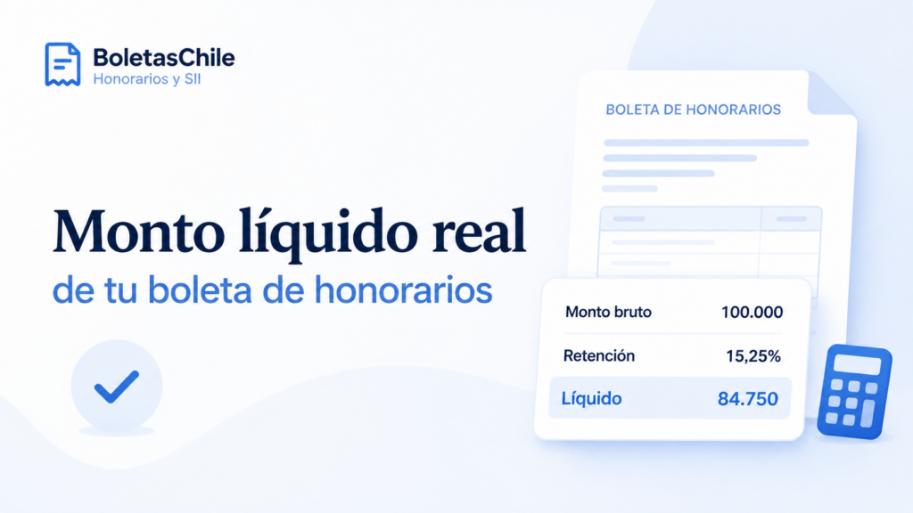 Cómo calcular el líquido de una boleta de honorarios
