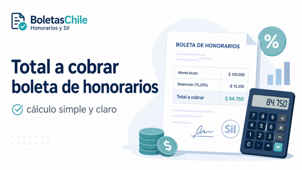 Cómo calcular el total a cobrar con boleta de honorarios