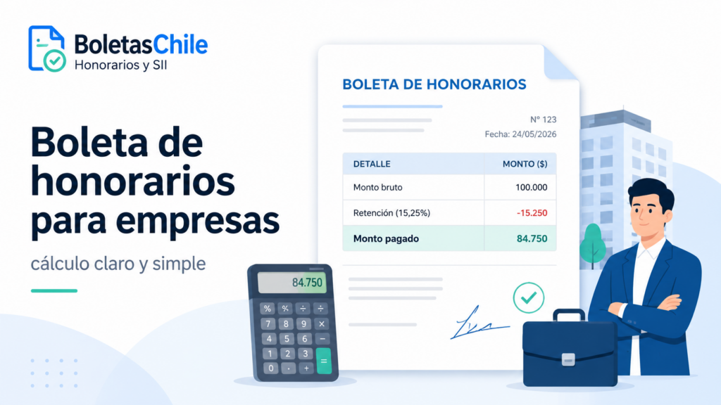 Cómo calcular una boleta de honorarios para empresas