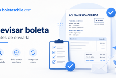 Cómo revisar una boleta de honorarios antes de enviarla