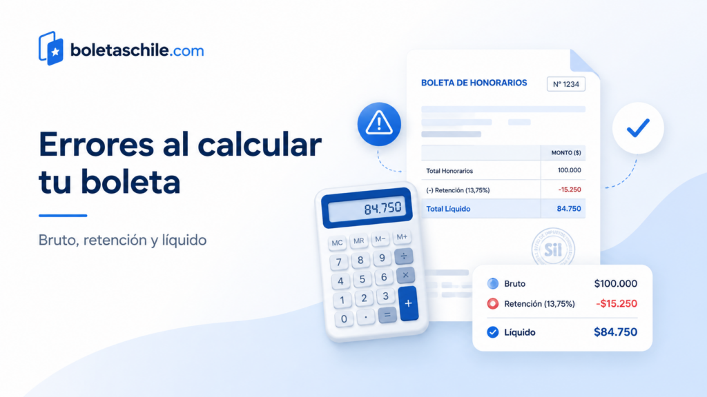 Errores comunes al calcular una boleta de honorarios
