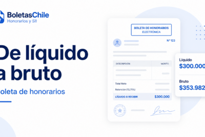 Líquido a bruto en boleta de honorarios