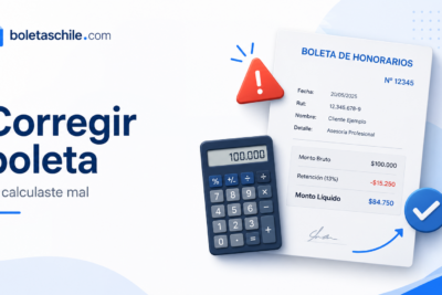 Qué hacer si calculaste mal una boleta de honorarios